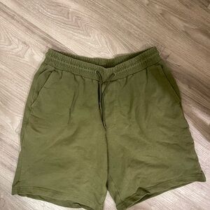 Richer Poorer Gorpcore Casual Classic Retro Cotton Men's Olive Athletic Shorts